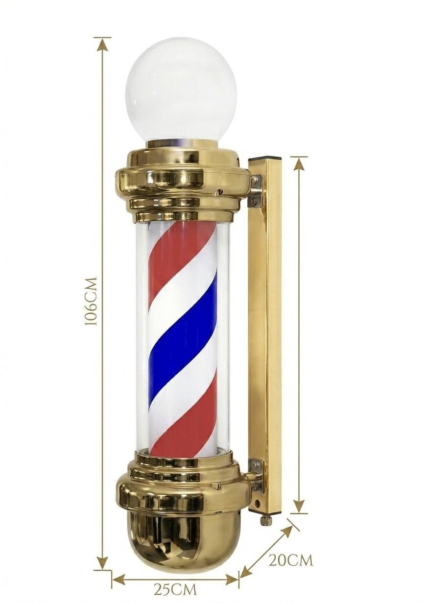 BARBER POLE 106CM GOLD