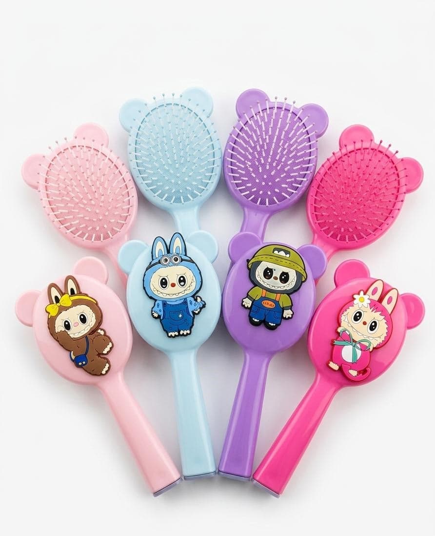 BROSSE OVALE POUR ENFANTS LABUBU FRUITS AVEC SPRAY