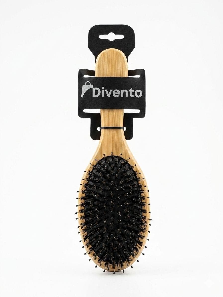 BROSSE PRO PNEUMATIQUE OVALE EN BAMBOU AVEC POILS DE SANGLIER