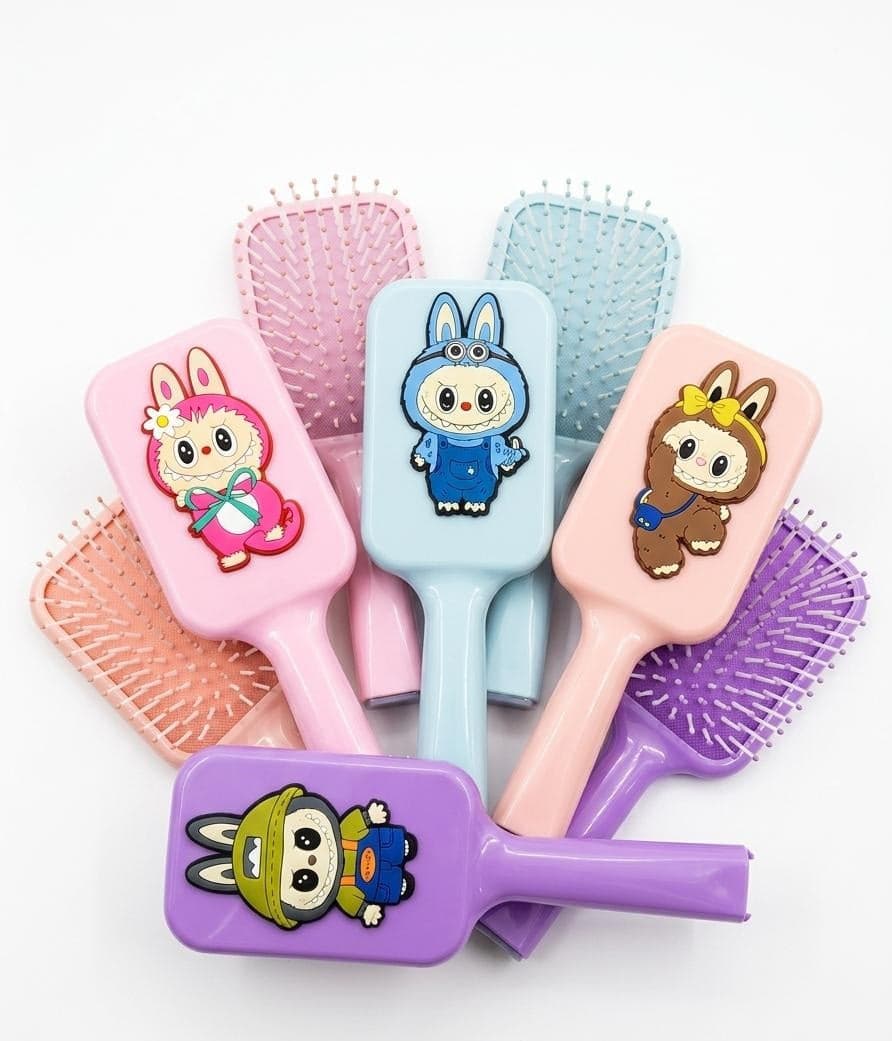 BROSSE RECTANGULAIRE POUR ENFANTS LABUBU FRUITS AVEC SPRAY