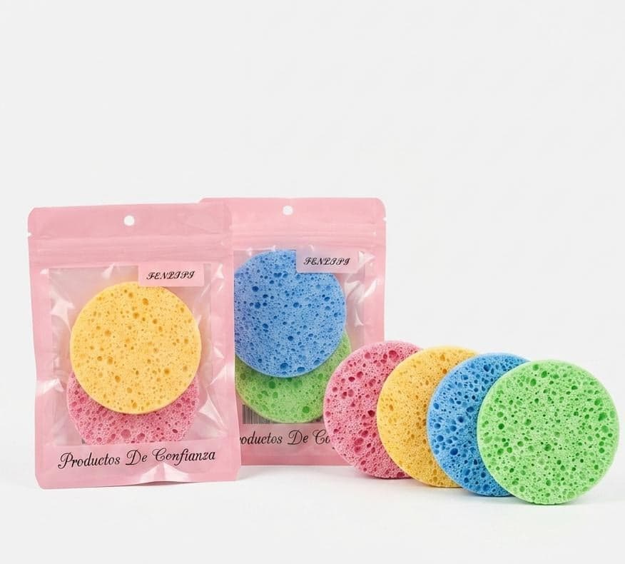EPONGES NETTOYANTES VISAGE RONDES VEGETALE