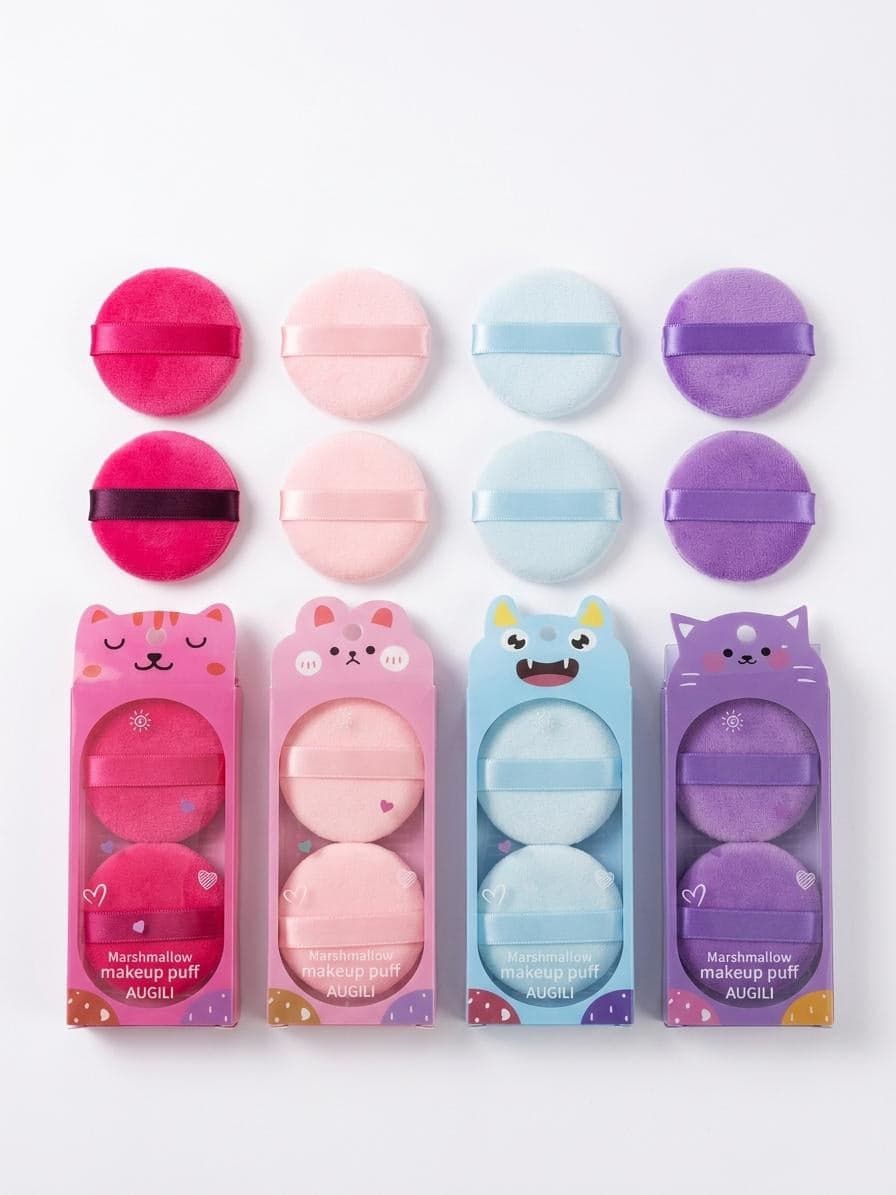 HOUPPETTE DE MAQUILLAGE RONDE 3PCS