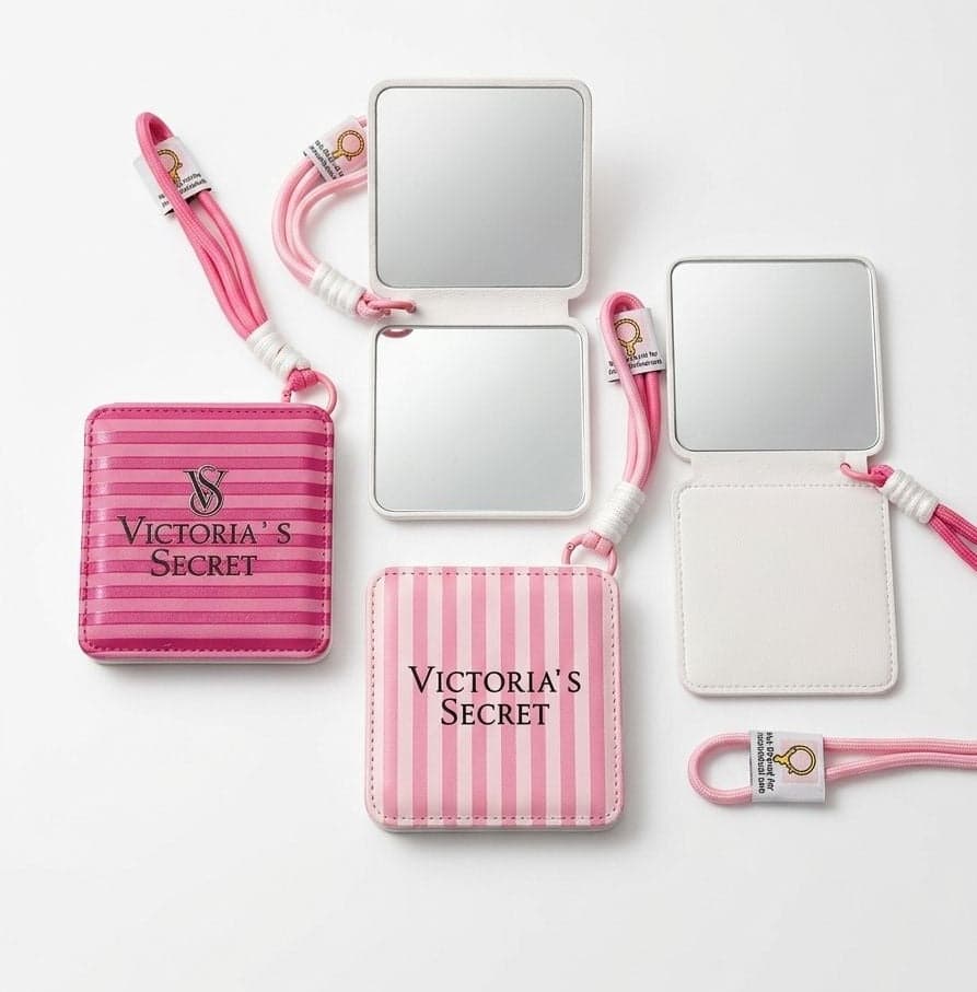 MIROIR DE POCHE PLIABLE DOUBLE FACE VS AVEC CORDON