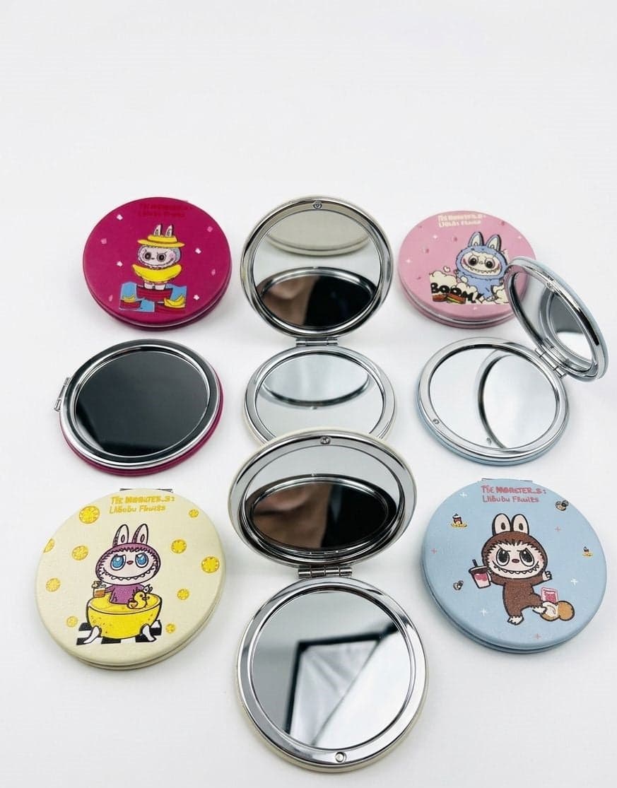 MIROIR DE POCHE ROND DOUBLE PLIANT LABUBU FRUITS
