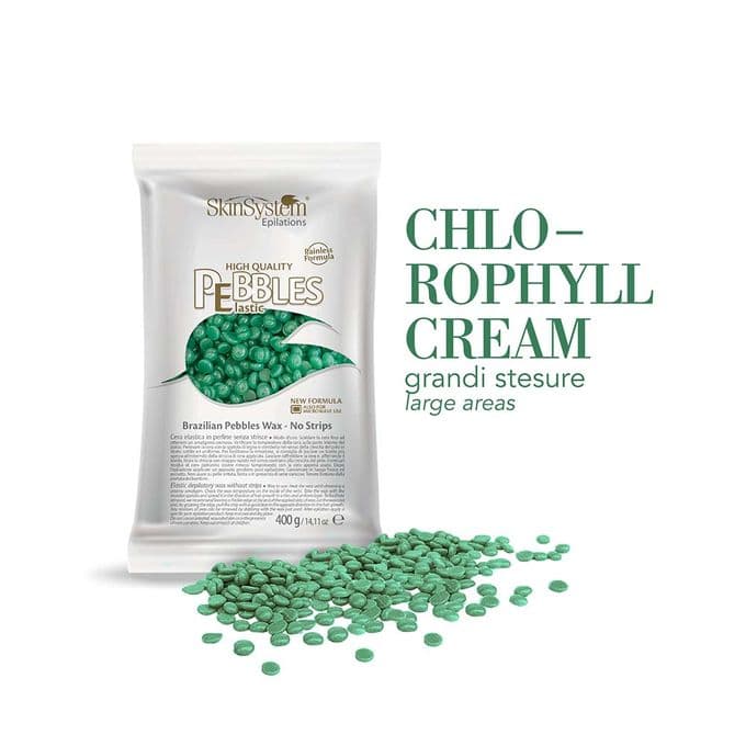 SkinSystem Cire Dépilatoire Élastique Sans Bandes Azulène - Vert 400g