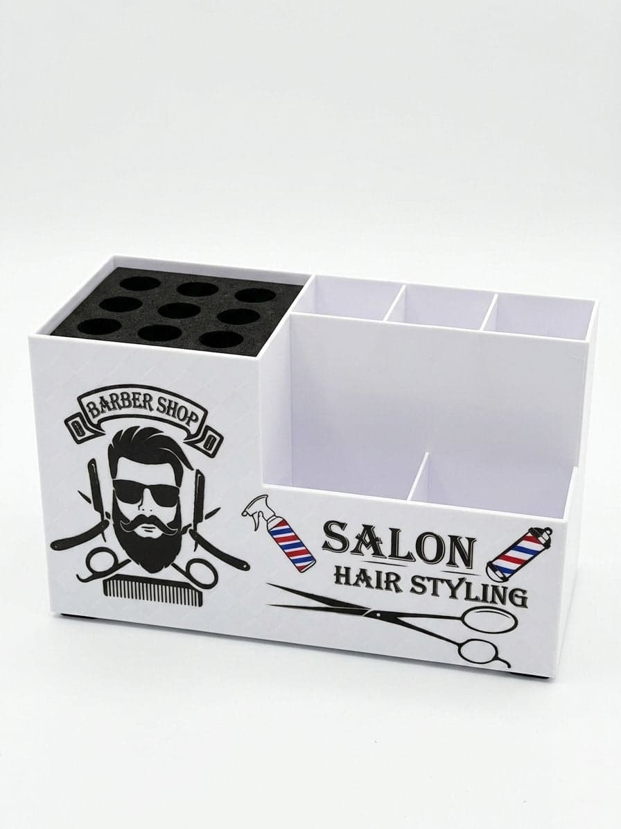 SUPPORT DE RANGEMENT BARBER SHOP BLANC