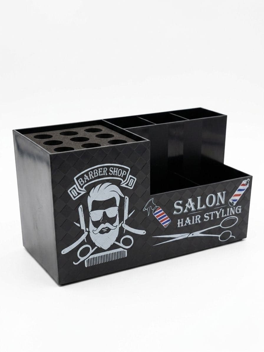 SUPPORT DE RANGEMENT BARBER SHOP NOIR