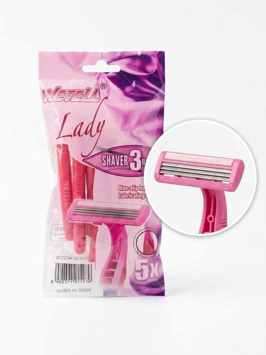 WETELL LADY SHAVER 3BLADES 5PCS